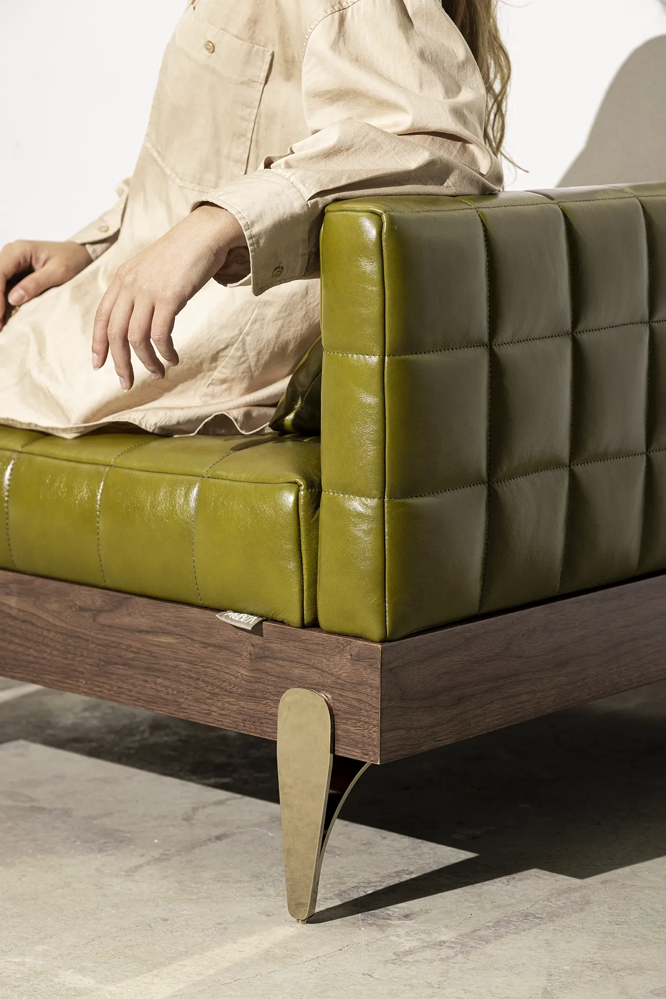 High-End Modern Sofa in Rich Leather, Season 2023 Shoot For Mooza Visual Communication by SD=F